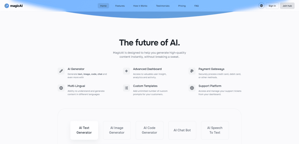 MagicAI: Empowering Content Creation with AI Technology